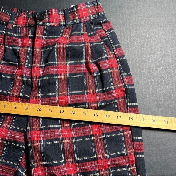 Bershka Red/Black Plaid pants Size Small - Picture 16 of 16
